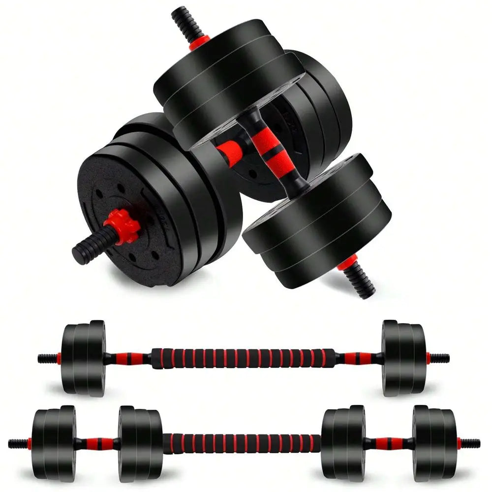 Ensemble haltère et barre réglable 44LB pour entraînement de force à domicile