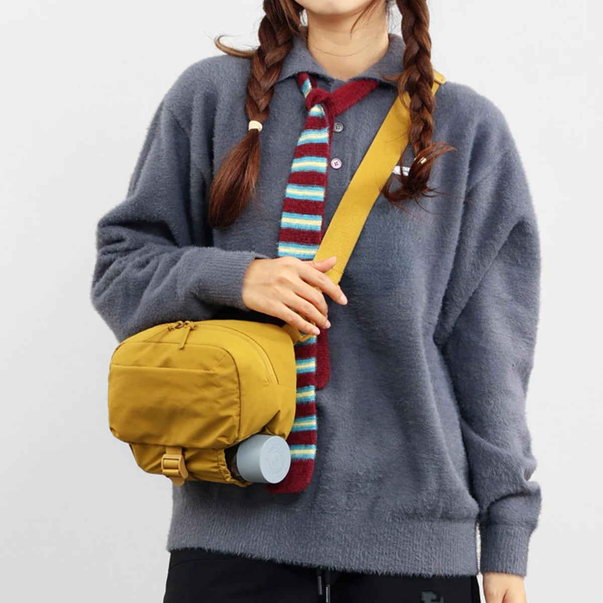 Borsa per borraccia da portare a tracolla, adatta per viaggi all’aperto ed escursioni, custodia portatile per ombrello e borraccia, borsa a spalla monospalla capiente per cellulare
