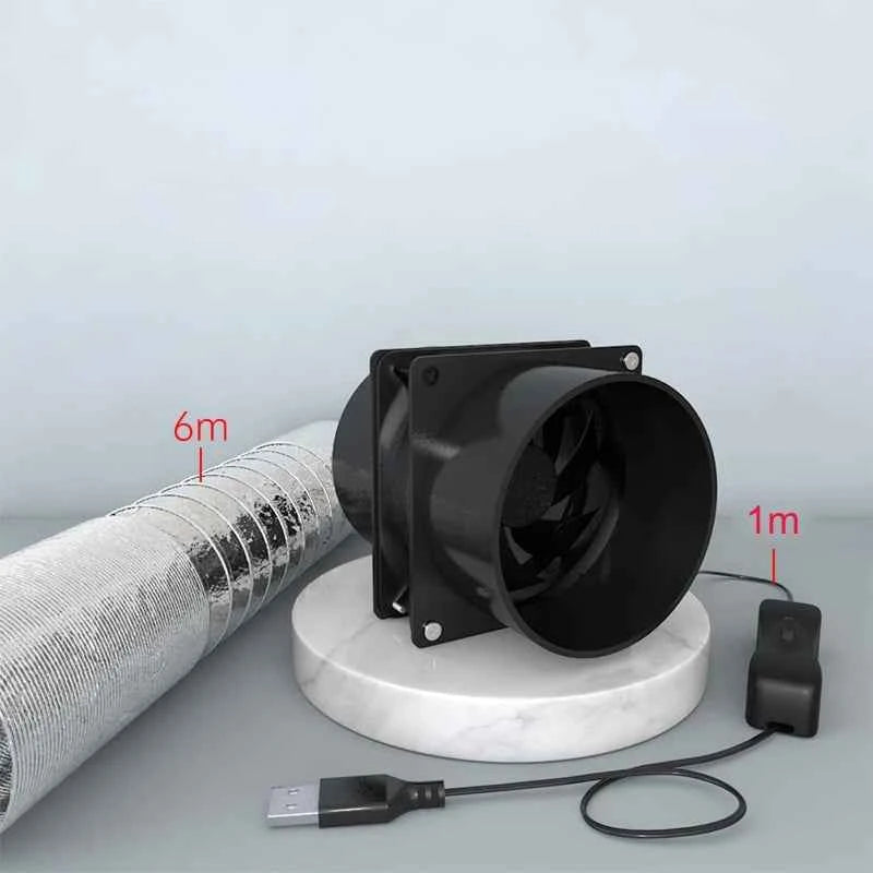 USB 1 Speed Solder Smoke Absorber ESD Fume Extractor Fan Pipe Duct Exhuast Fan with 1/3/6M Pipe Tub Ventilation Fan