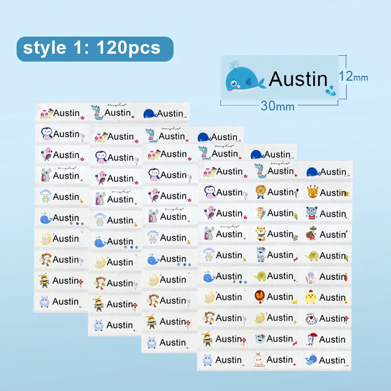 Personalized Name Labels – Style and Pack Options