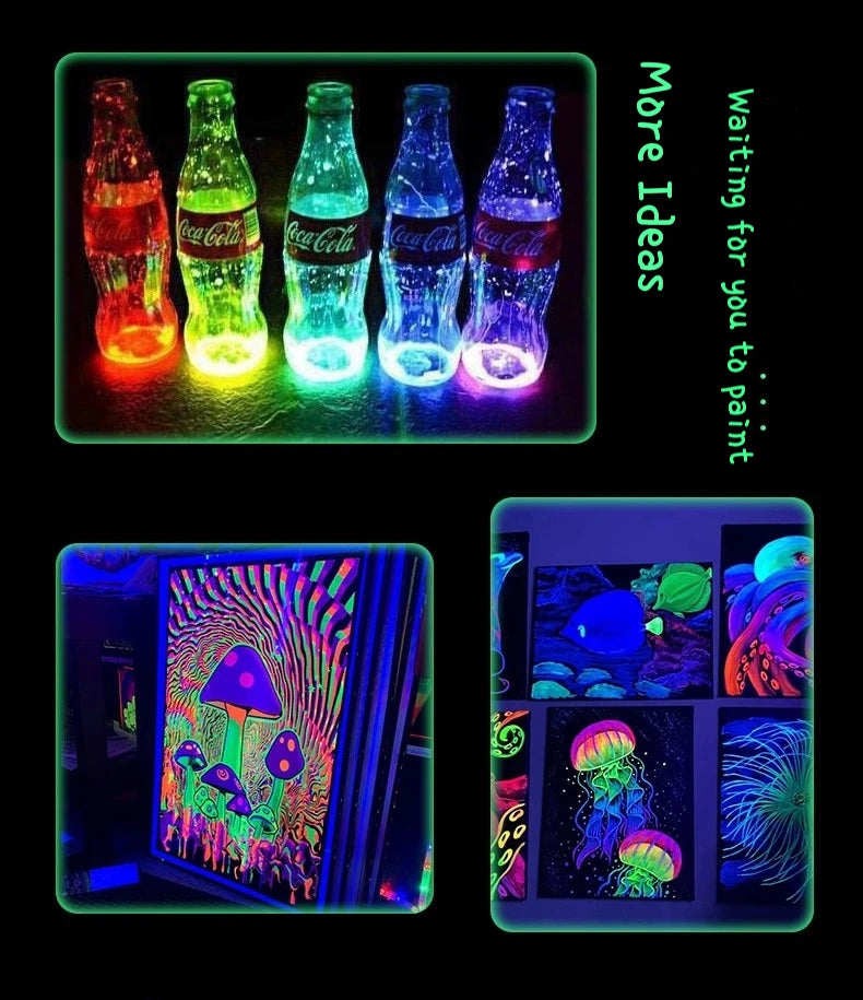 58ML Fluorescent Acrylic Pigment – Glow in the Dark