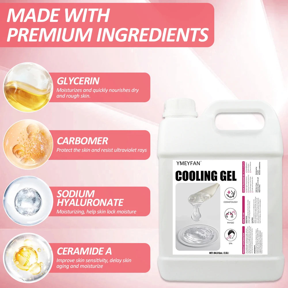 2.5L Clear Conductive Gel for Ultrasound and Beauty Devices