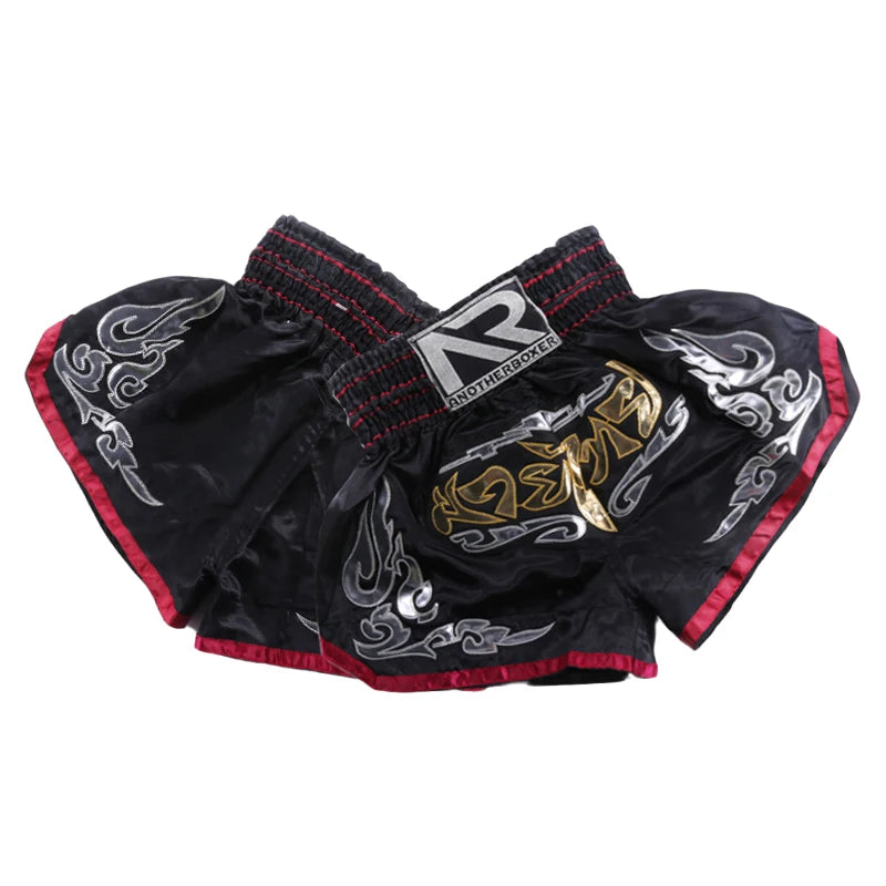 Muay Thai Shorts 2024 New Boxing Shorts Women Men Child Embroidery Kickboxing Training Pants Sanda Martial Arts Fight Equipment 