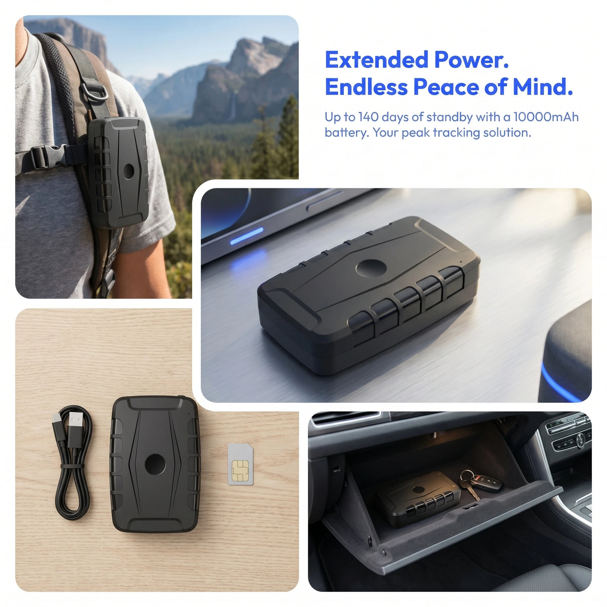 TK918 10000mAh Battery 4G GPS Tracker Car  Locator GPS 4G Positioners 10000mAh Magnetic Real Time for Car Motorcycle Free APP