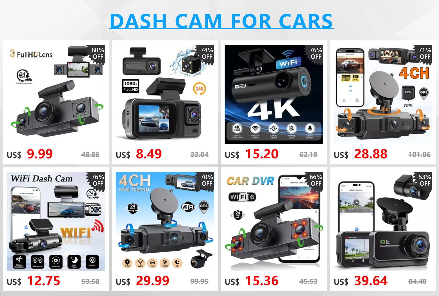 1080P AHD Car Rear View Camera with 4 Pin for Car DVR Car Mirror Dashcam Waterproof 2.5mm Jack Rear Camera No Universal