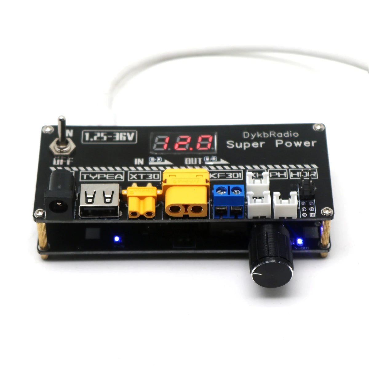 Verstelbare DC Buck-Boost-ac power module met USB-C-ingang