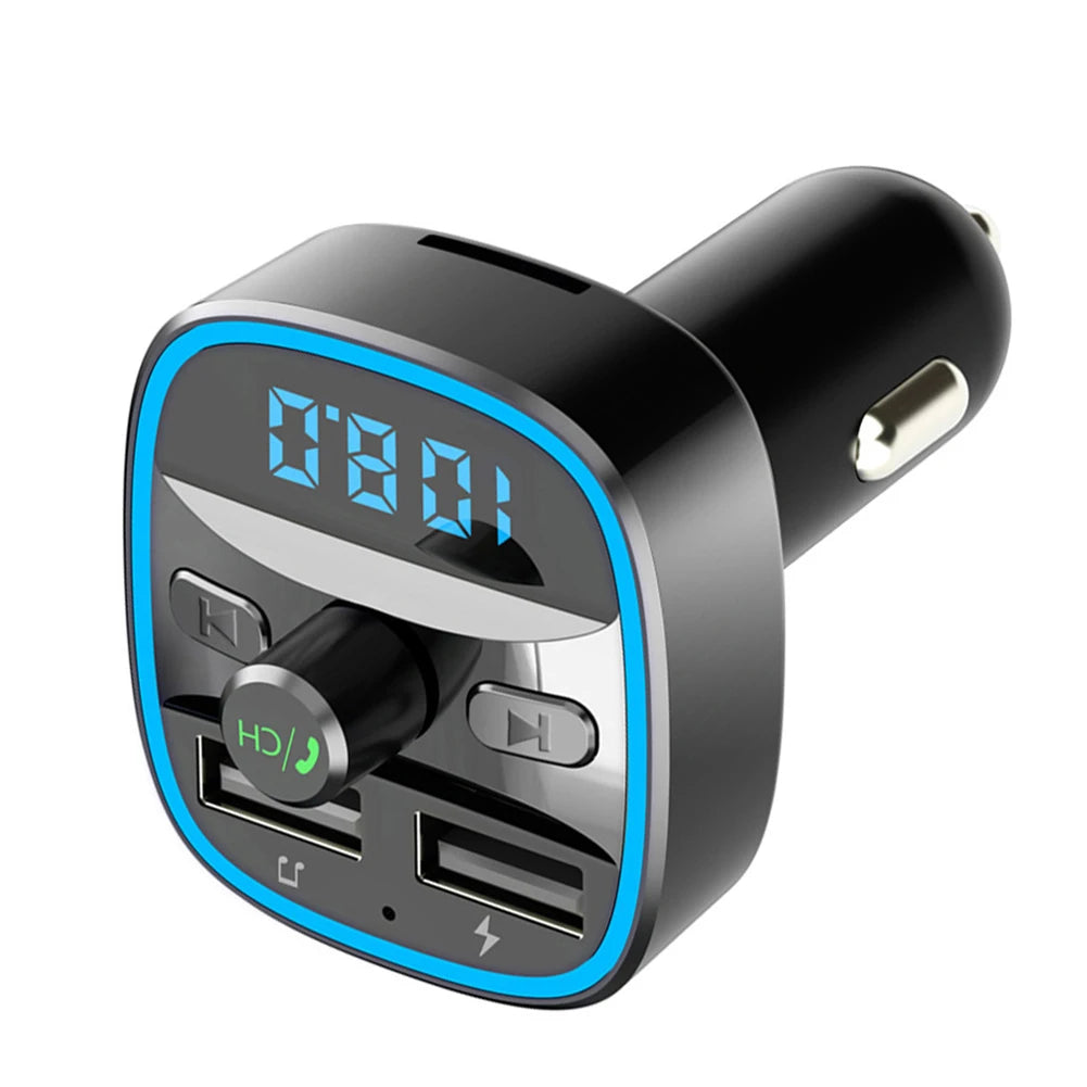 Car Bluetooth 5.0 FM Transmitter with Dual USB Charging