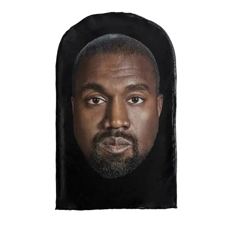New 3D Printed Kanye Mask Drake Elastic Mesh Full Face Mask for Unisex Cosplay Headwear Party Simulation Balaclava Hat Headgear 