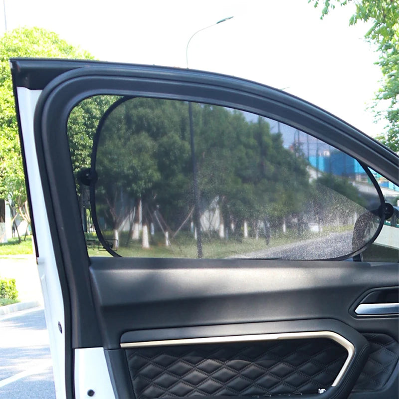 SEAMETAL 2Pcs Side Window Sun Shade for Car Mesh Curtains Sunmmer Sun Protection Window Screen Sunshade UV Blocker Anti-Glare
