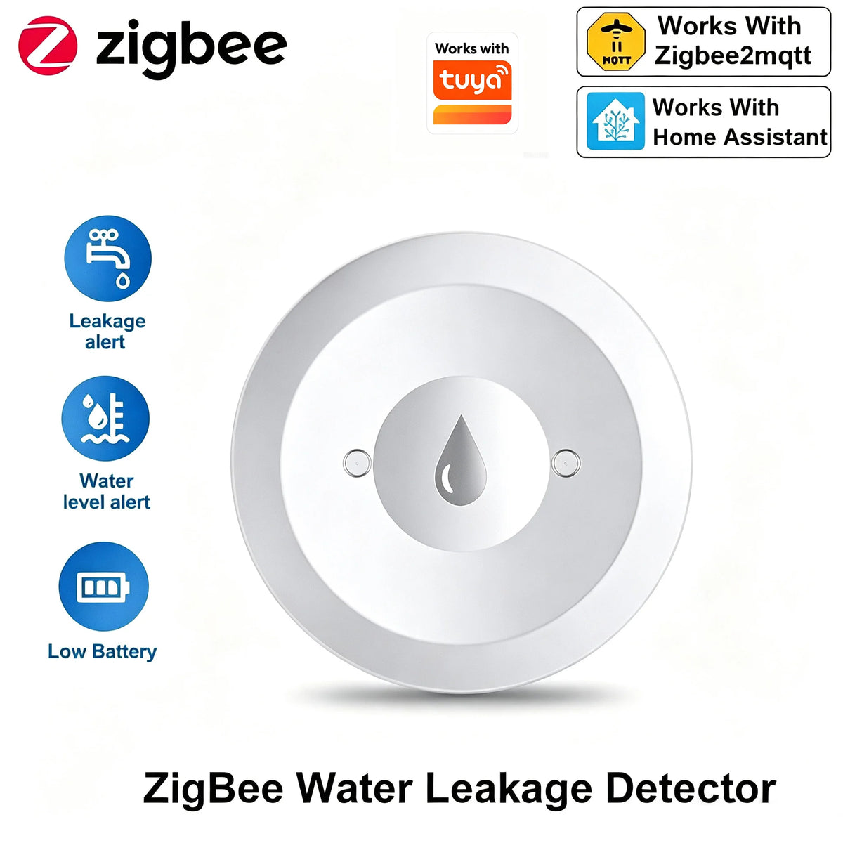 Zigbee2MQTT Water Leak Sensor