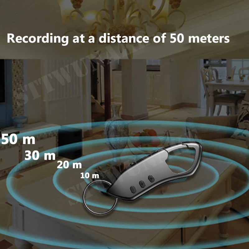 Mini Voice Activated Recorder Digital Audio Recording Keychain Device Wearable Sound Professional Micro Dictaphone STTWUNAKE 