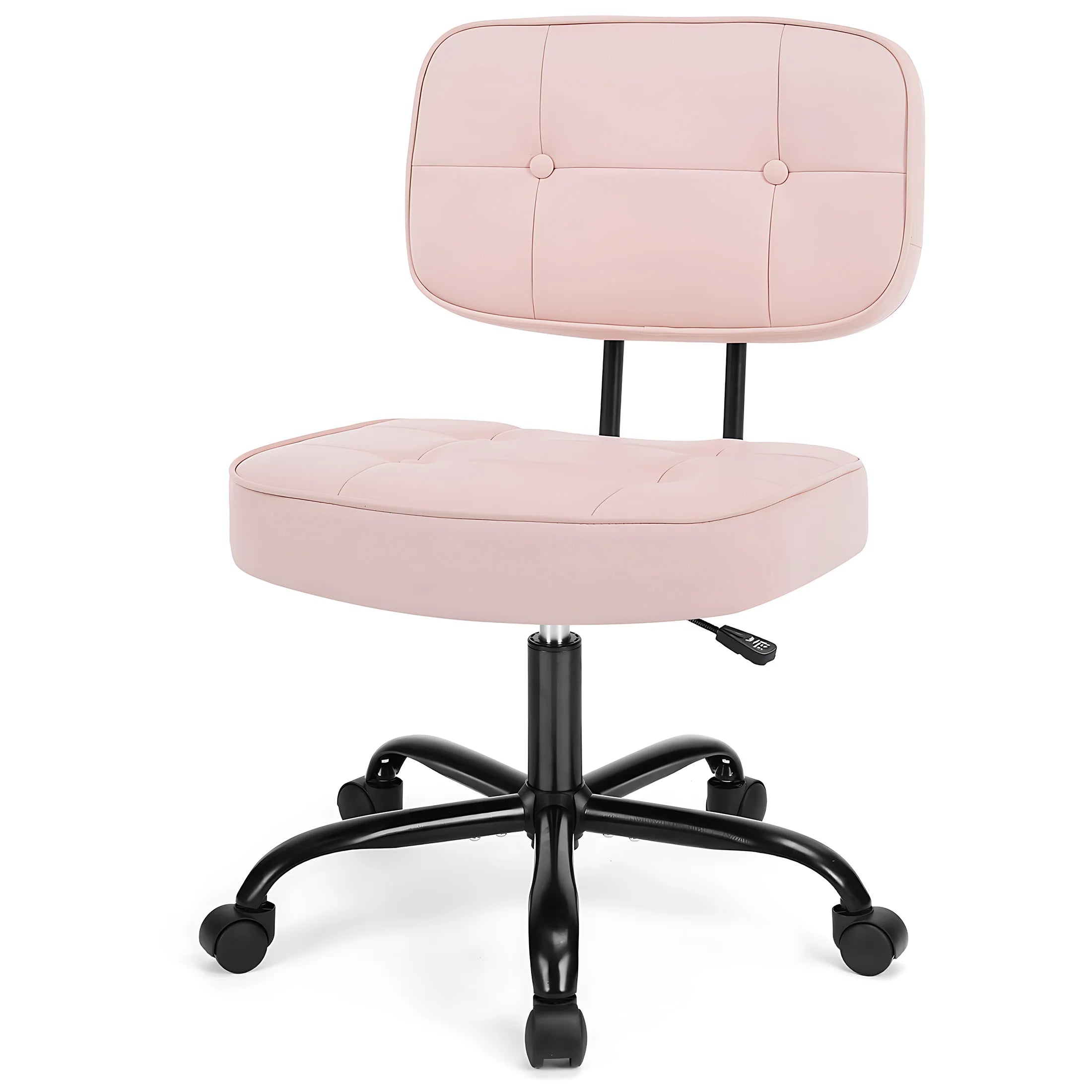 Ergonomic PU Leather Office Chair with Lumbar Support & Swivel