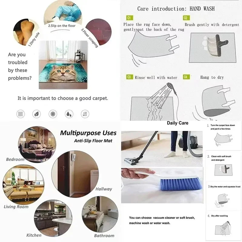 Cave Scenery Pattern Doormat for Home Entrances and Living Spaces