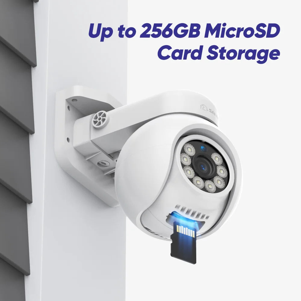 SANNCE 4K PoE Security Camera with Audio, Night Vision, IP66