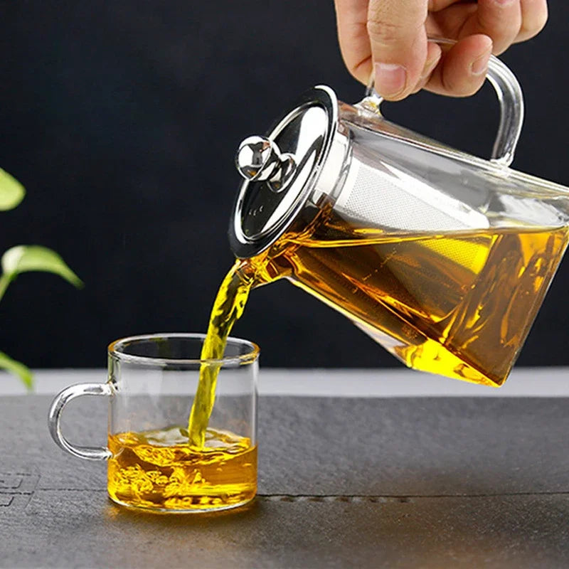 Bule de vidro com infusor, opções de 350–950ml