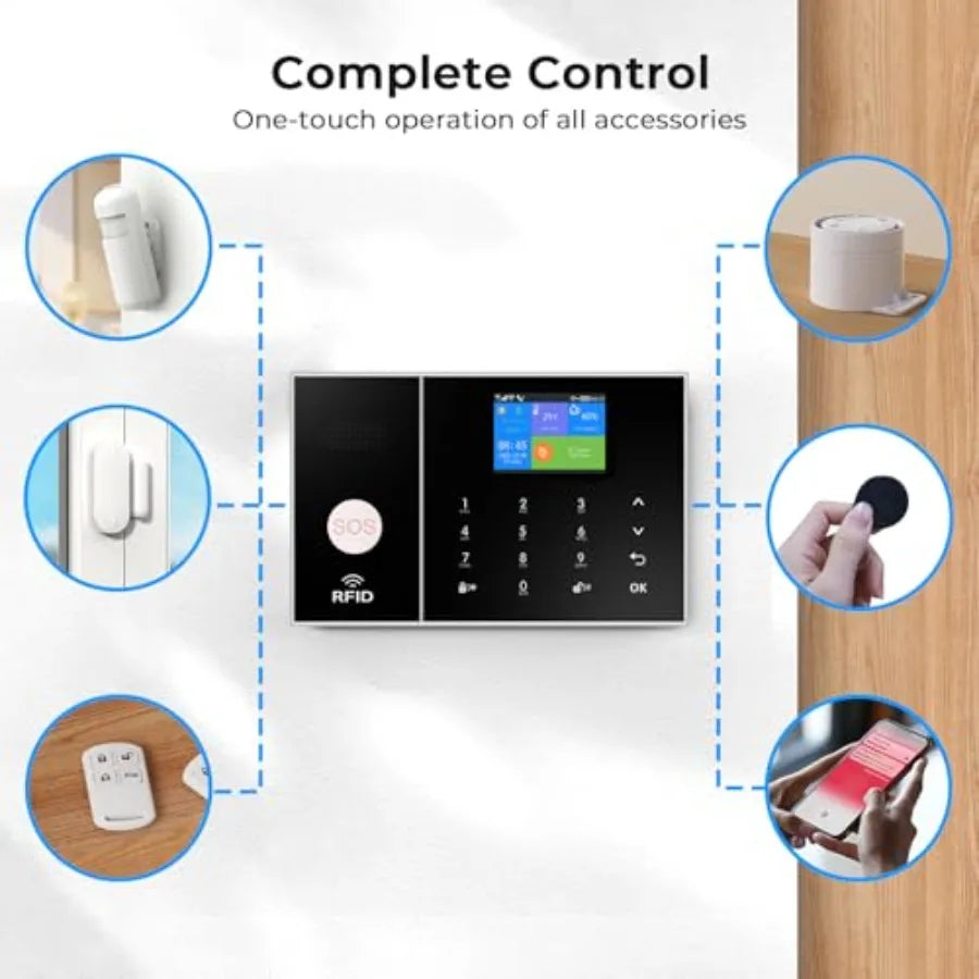 WiFi GSM 4G Home Security Alarm System with 99+3 Zones