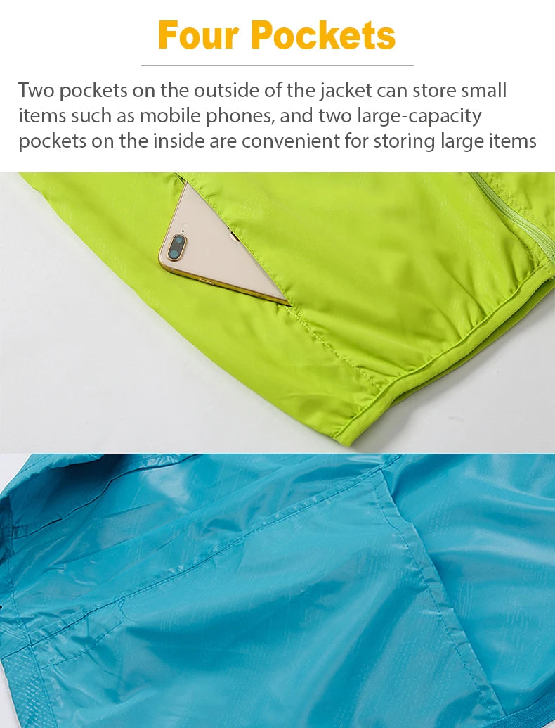 LNGXO Unisex Hiking Jacket Men Women Waterproof Quick Dry Camping Windbreaker Trekking Fishing Rain Coat Outdoor Anti UV Clothes 