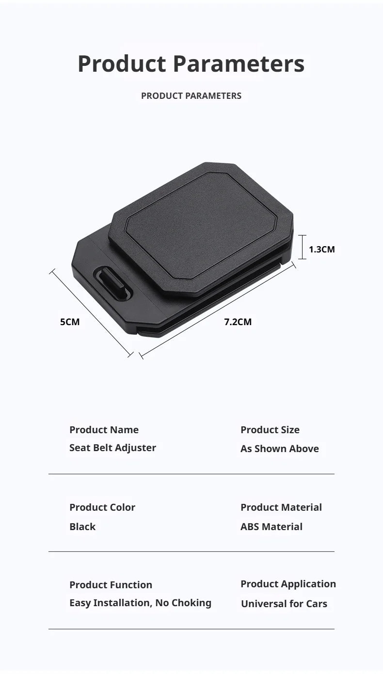 SEAMETAL Universal Car Seat Belt Adjuster Clip Double-Layer Non-Slip Seatbelt Comfort Stopper for Relieve Neck/Shoulder Friction