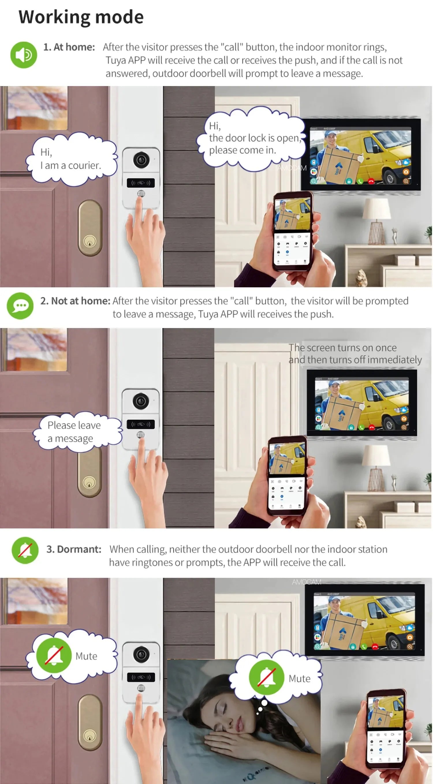 1080P 10 Inch Touch Screen Wifi Video Doorbell, Smart TUYA Home Video Intercom 32G Card Rceord Kit Motion Detection ID Unlcok Spy-shop.com