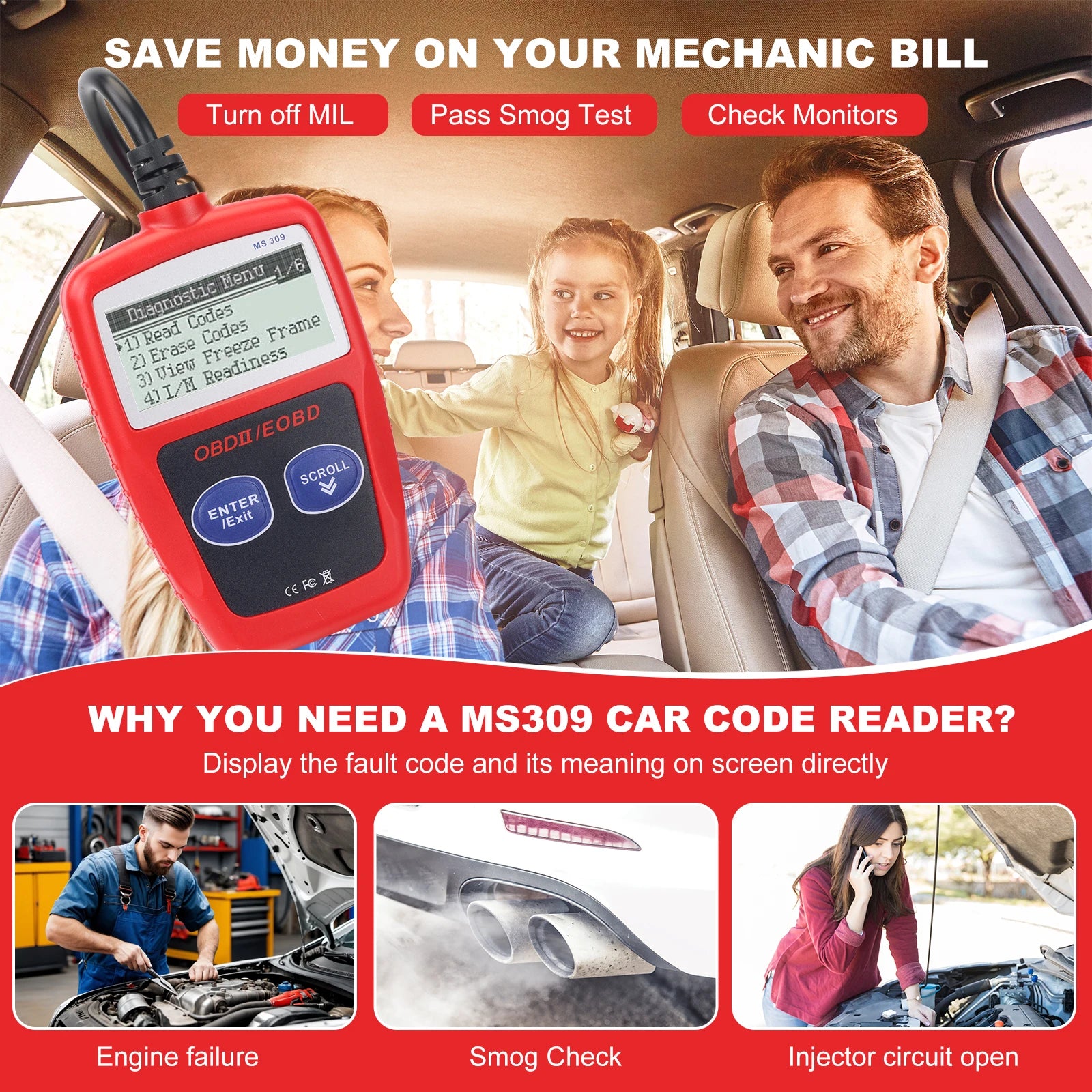 OBD2 Diagnostic Scanner Code Reader