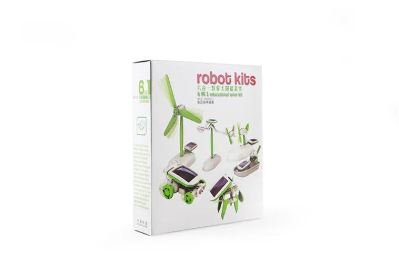 Robot Kits 6 in 1 DIY Solar Robot Science Experiment Creative Physics STEM Education Toys Enhance Assembly Skills Gifts