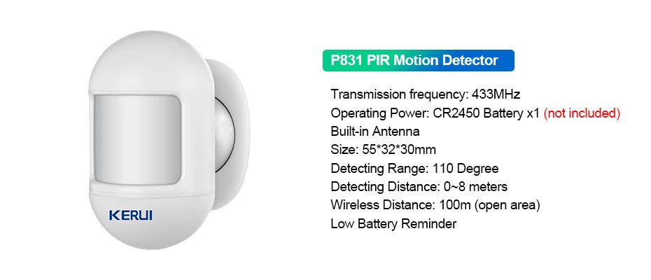 KERUI W181 Wireless WIFI Alarm System Door Sensor Phone APP Remote Control Smart Home Burglar Security Alarm Works with Tuya