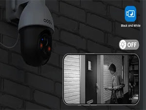 AOSU 3MP Solar PTZ Security Camera with 2-Way Audio