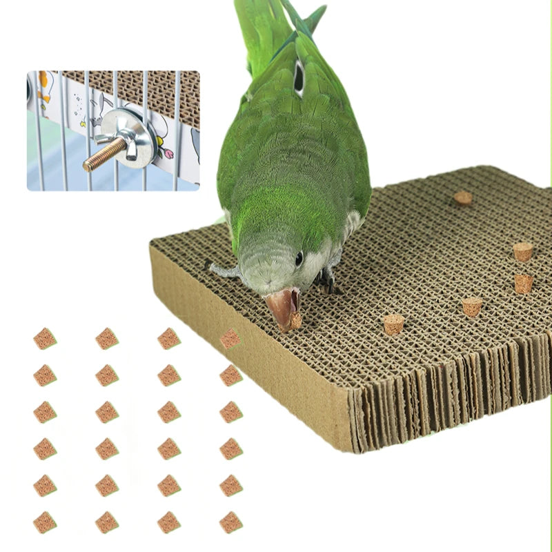 Paper Shredding Platform and Chewing Toy for Birds