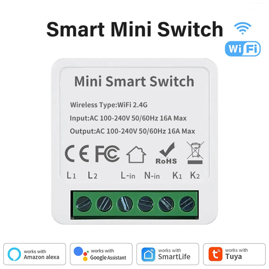 Inteligentny włącznik przekaźnikowy Tuya Smart Wi-Fi lub Zigbee, 16 A lub 20 A