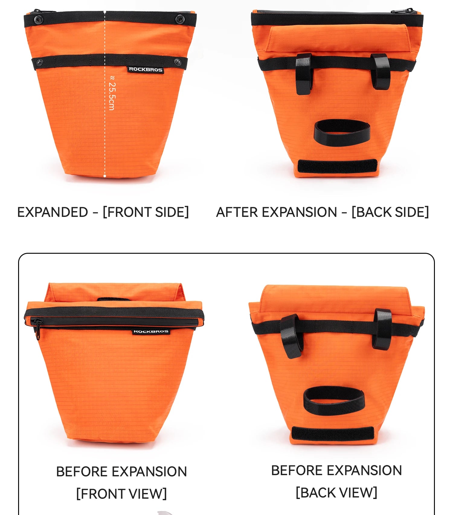 2.5L Waterproof Bike Handlebar Bag with Quick Release Mount