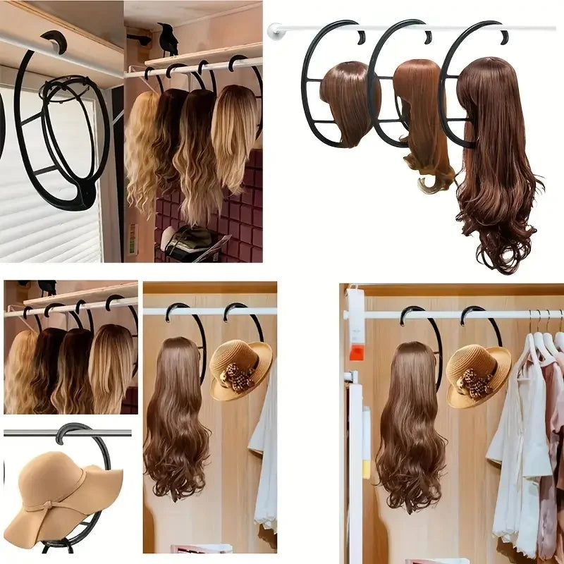 Suporte portátil para perucas, adequado para várias perucas e chapéus, essencial para moldar perucas e usar ferramentas de penteado