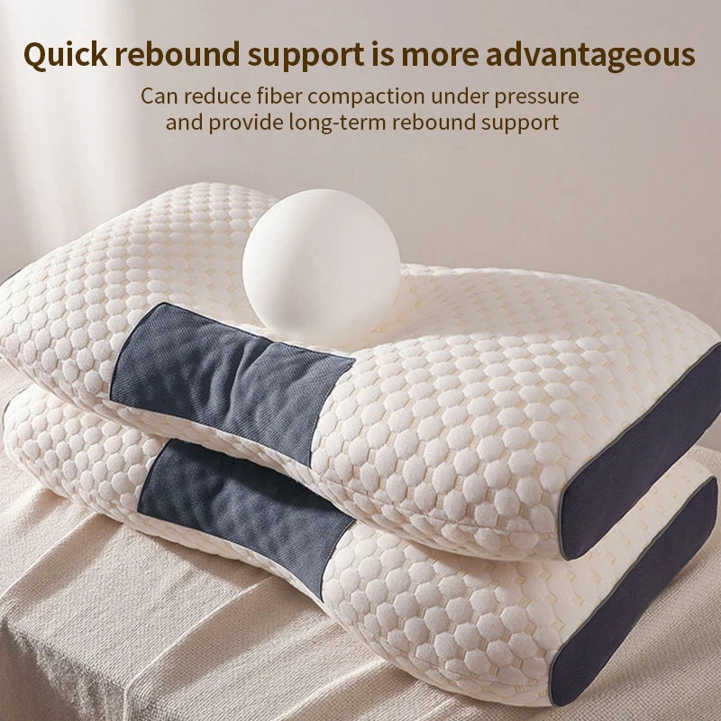 Neck Pillow Help Sleep And Protect The Neck Cervical Orthopedic Household Soybean Fiber SPA Massage Pillow For Sleeping New 