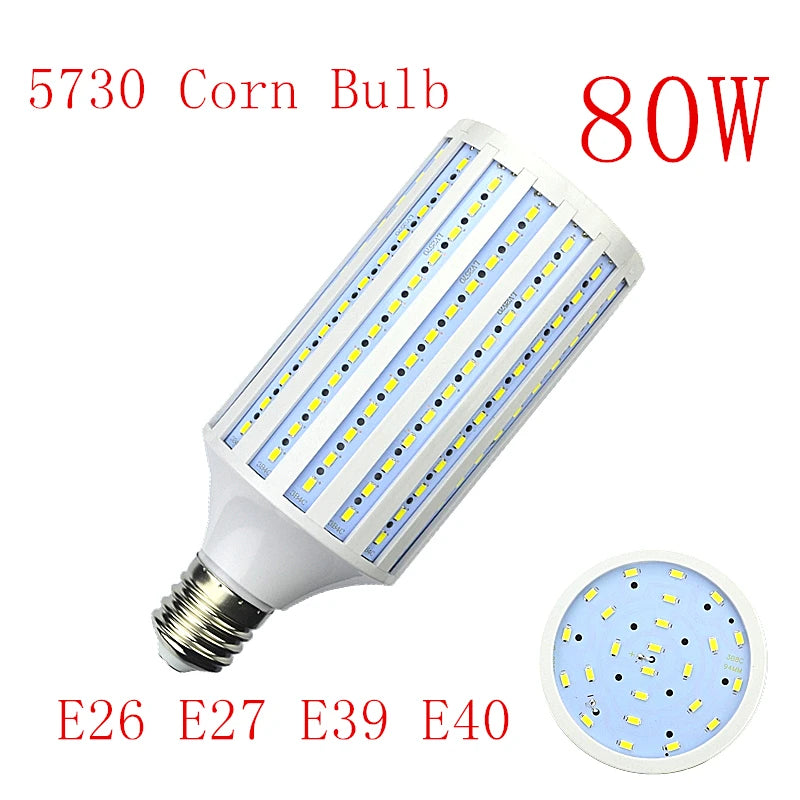 LED Corn-Style Bulb, Base and Light-Colour Options