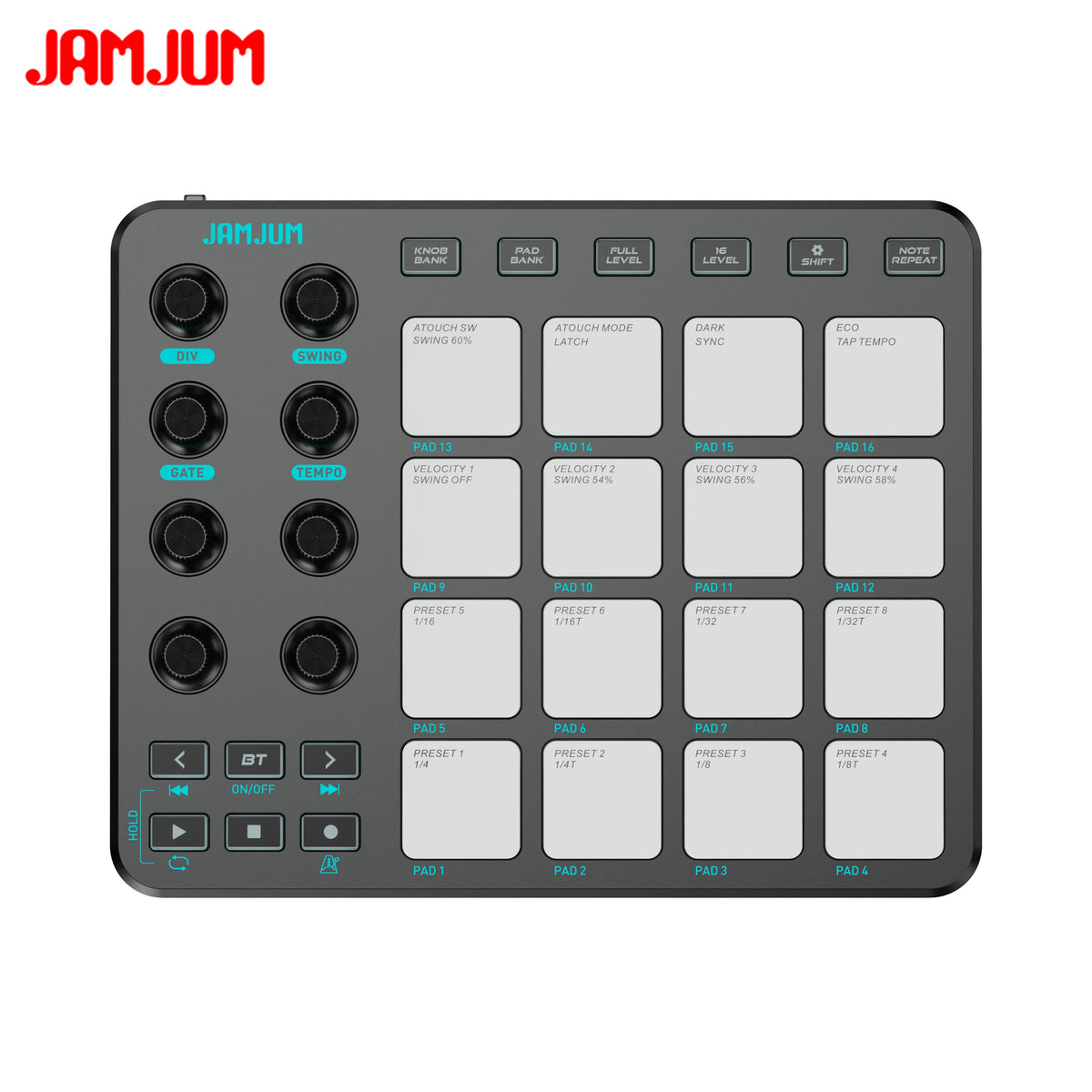 JP-1 Wireless MIDI Pad Controller