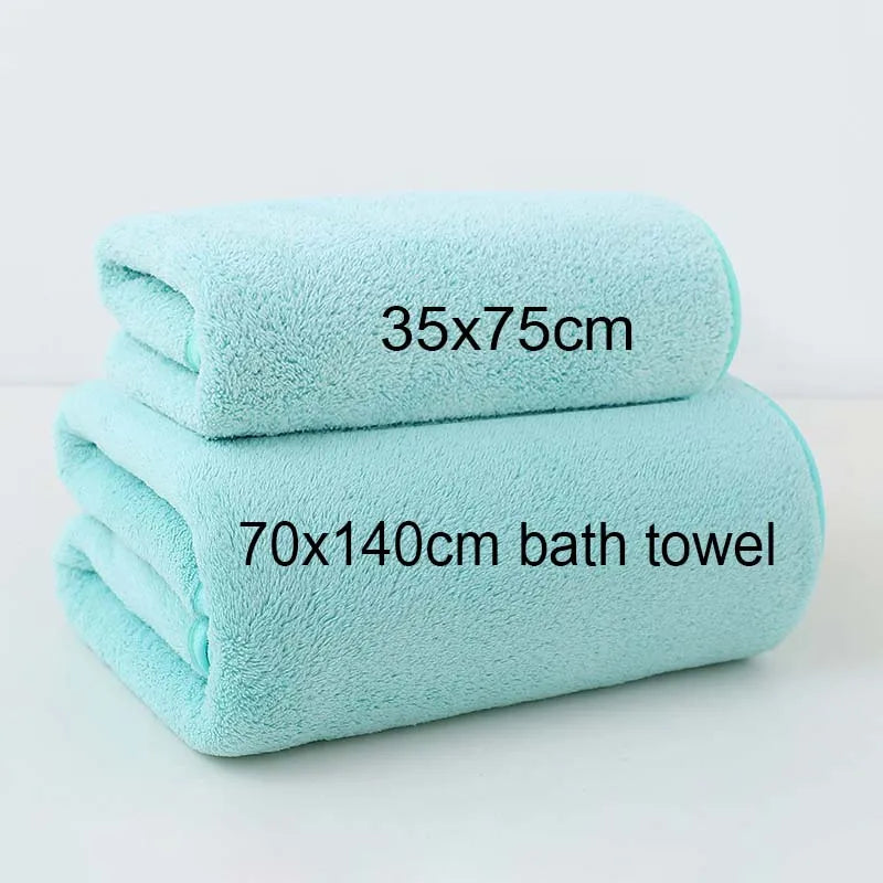 Conjunto de Toalhas de Coral Fleece, Toalhas Macias e Absorventes para Banho e Rosto