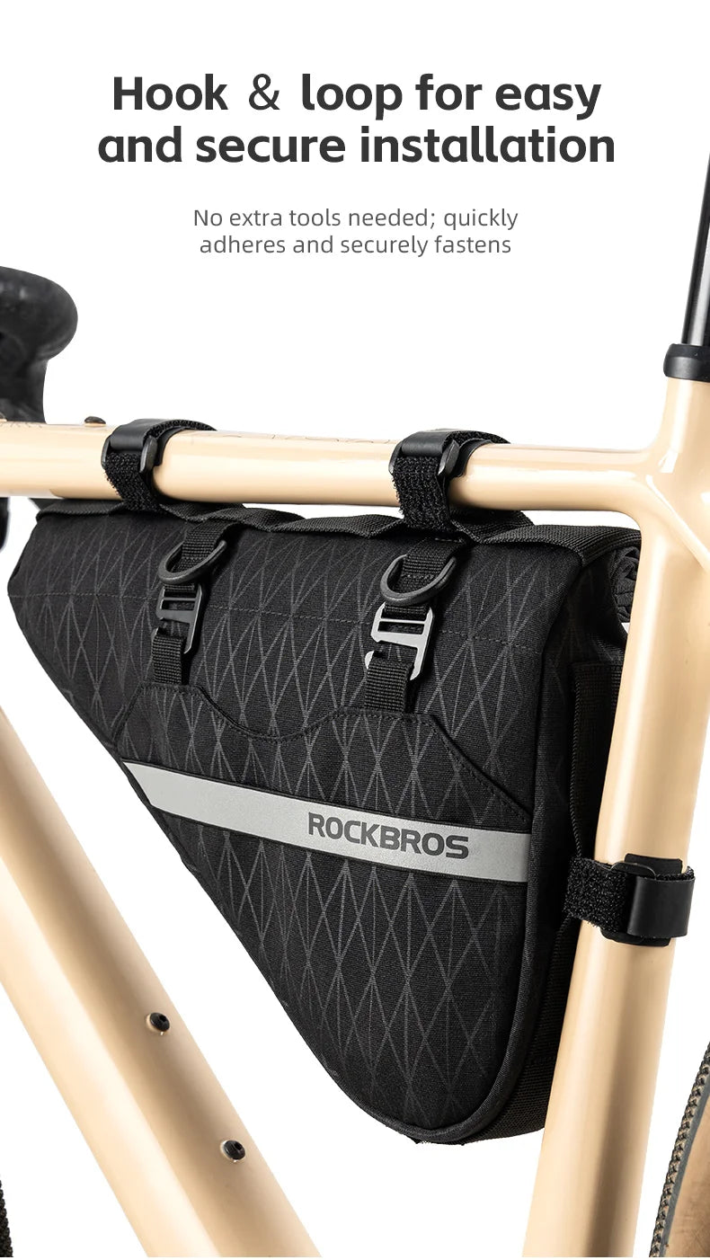 Waterproof Bicycle Triangle Bag 2-in-1 Detachable Bike Storage Pack