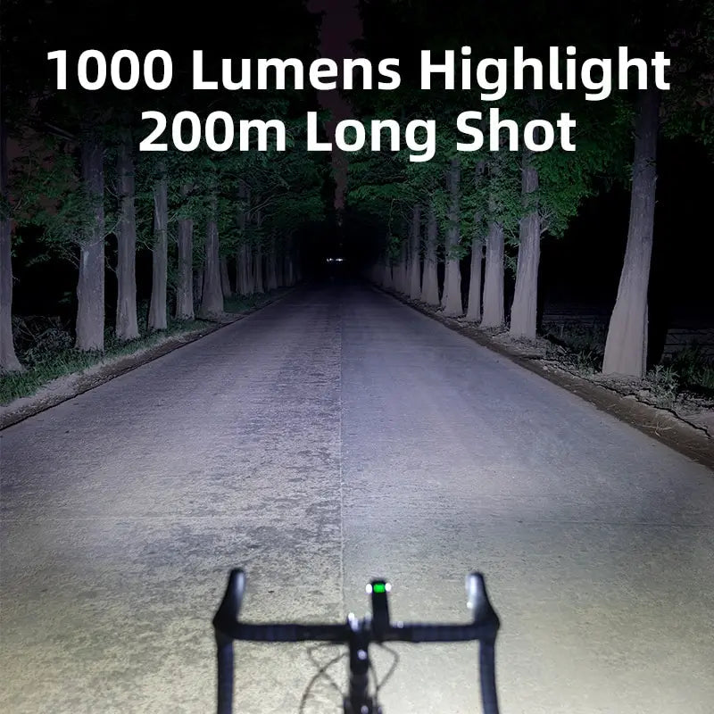 OFFBONDAGE Bicycle Light 1000Lumen Bike Headlight Power Bank Flashlight Handlebar USB Charging MTB Road Highlight 
