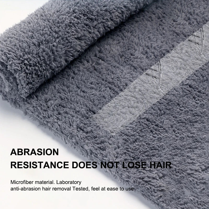 SEAMETAL 40X100CM Car Wash Towel Coral Velvet Microfiber Clean Cloth No Hemming Thickened Soft High Absorbent Car Washing Towels 