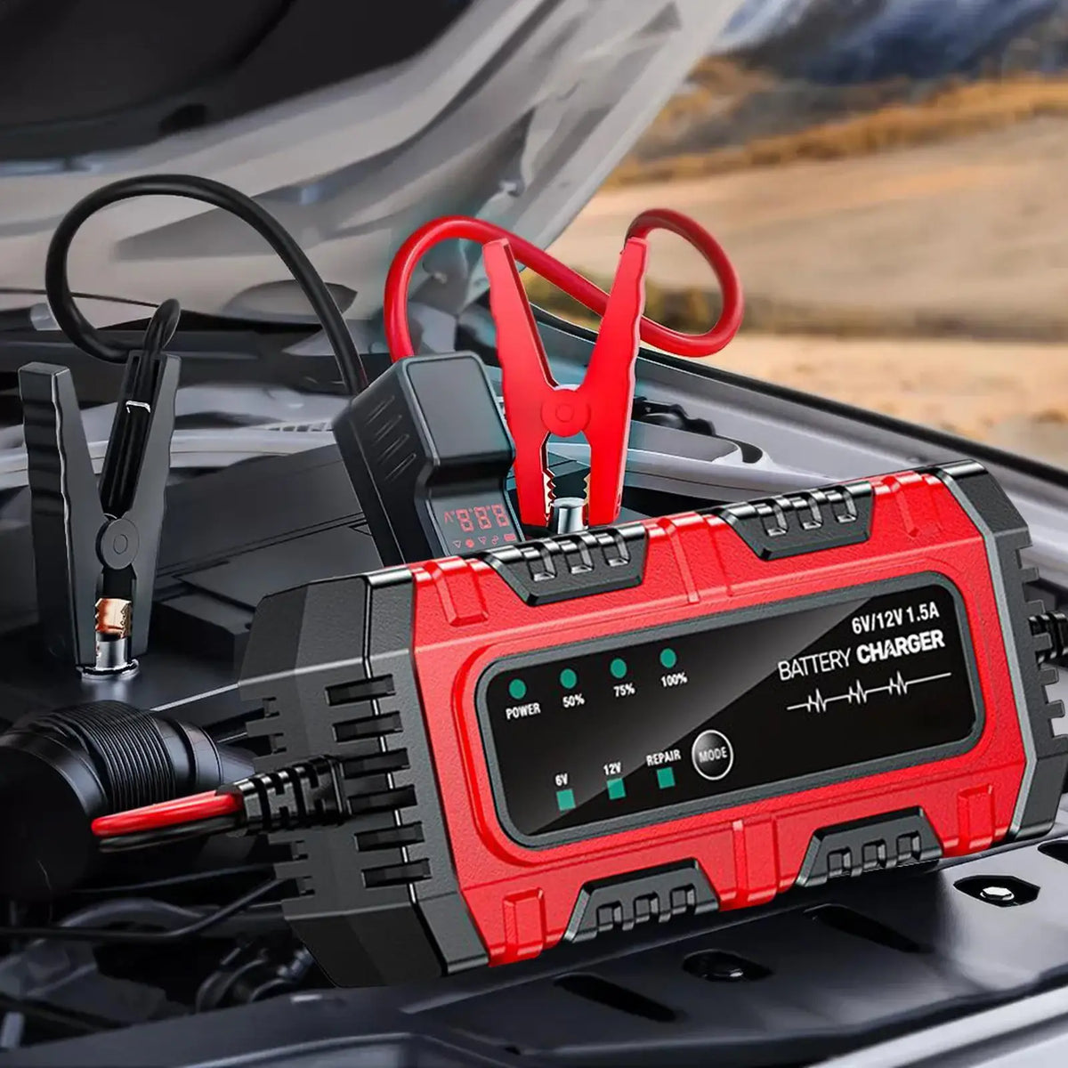 6V/12V Lead-Acid Battery Charger, EU/US Options