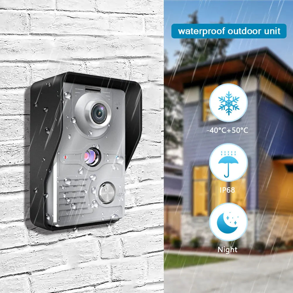 Video Door Intercom Entry System Kit for Secure Home Entry