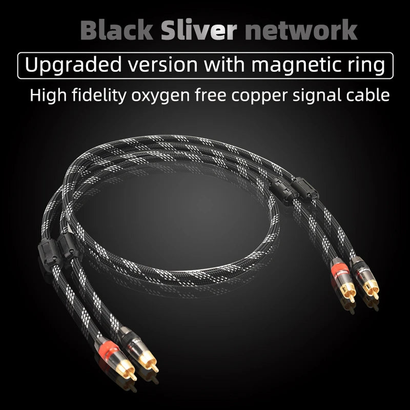 Cablu audio RCA stereo ecranat