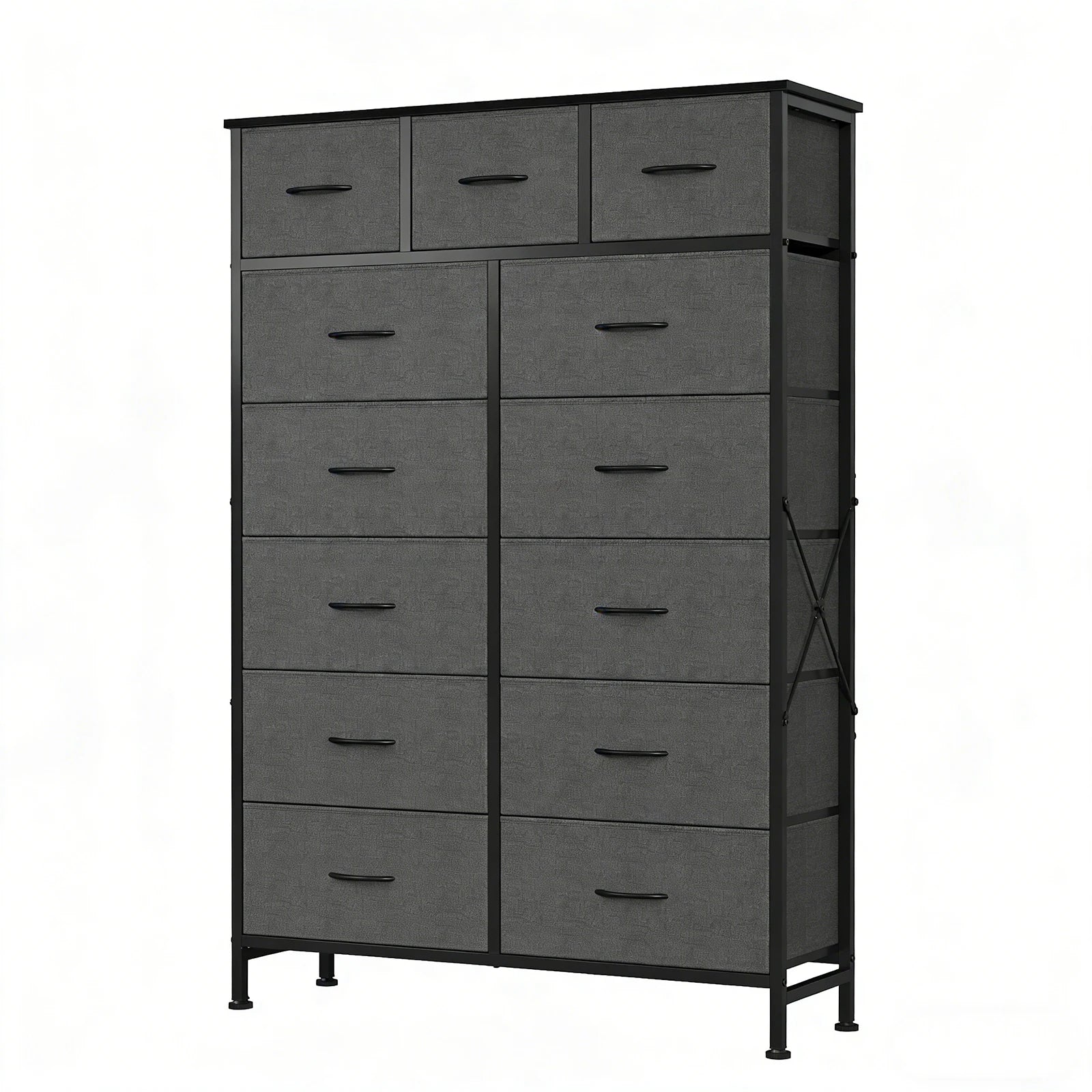 13 Drawer TV Stand Storage Cabinet with Steel Frame & Adjustable Feet