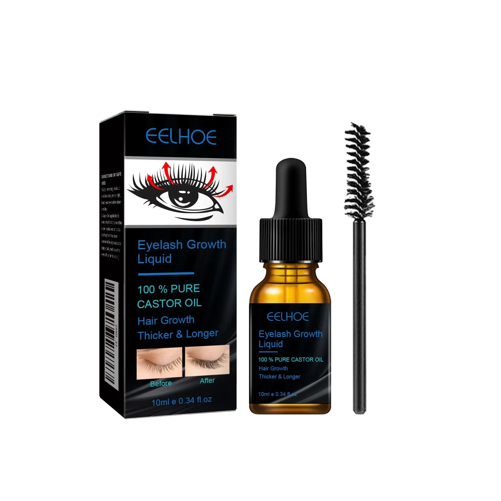 Eyebrows Natural Thick Slender Curl Curl Moist Natural Castor Oil Growth Liquid Serum Extension Eyelash Female Makeup Product 
