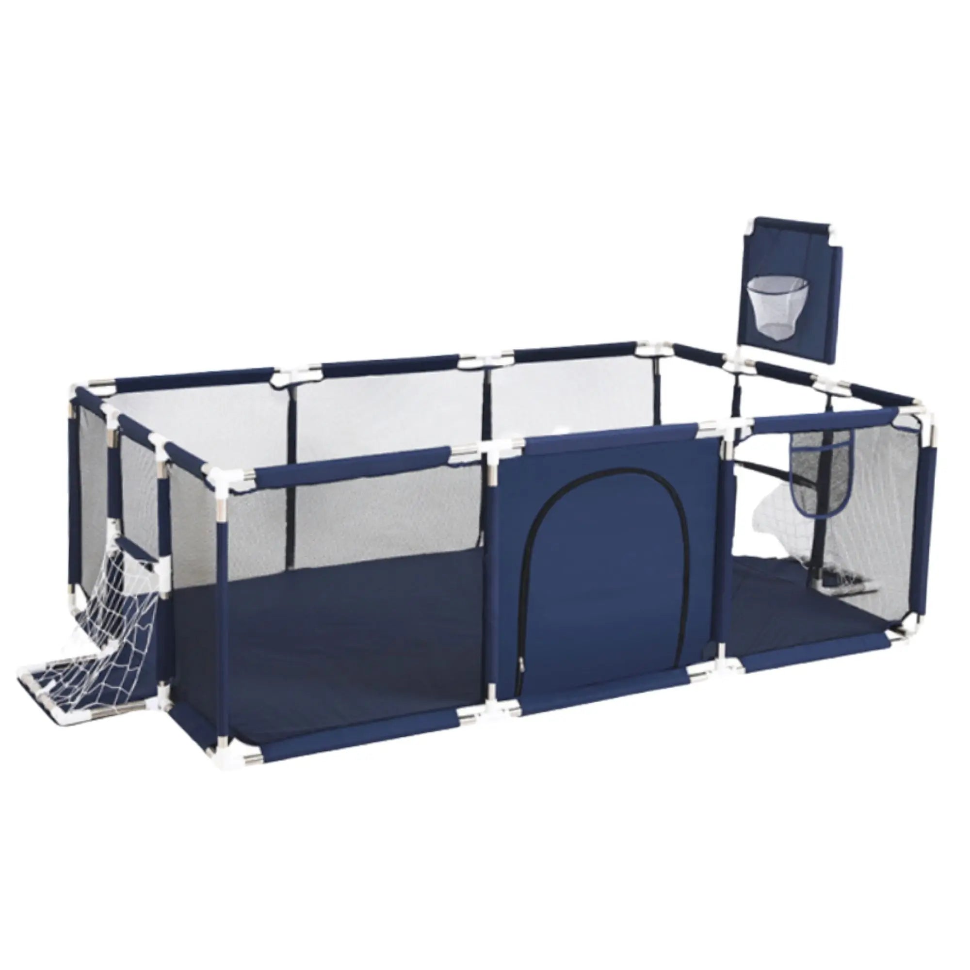 Baby Playpen Indoor Safety Playground with Basketball Hoop
