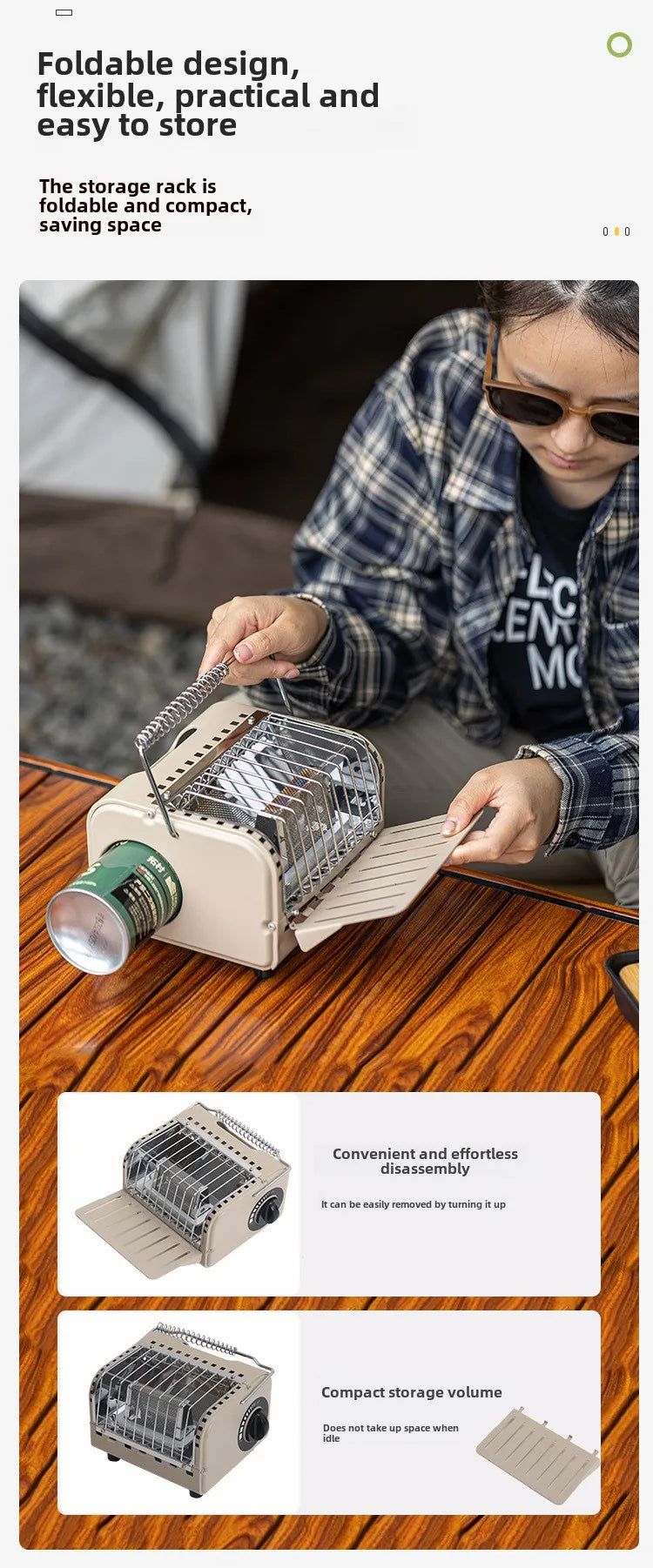 Outdoor Mini Heating Stove Portable Butane Burner