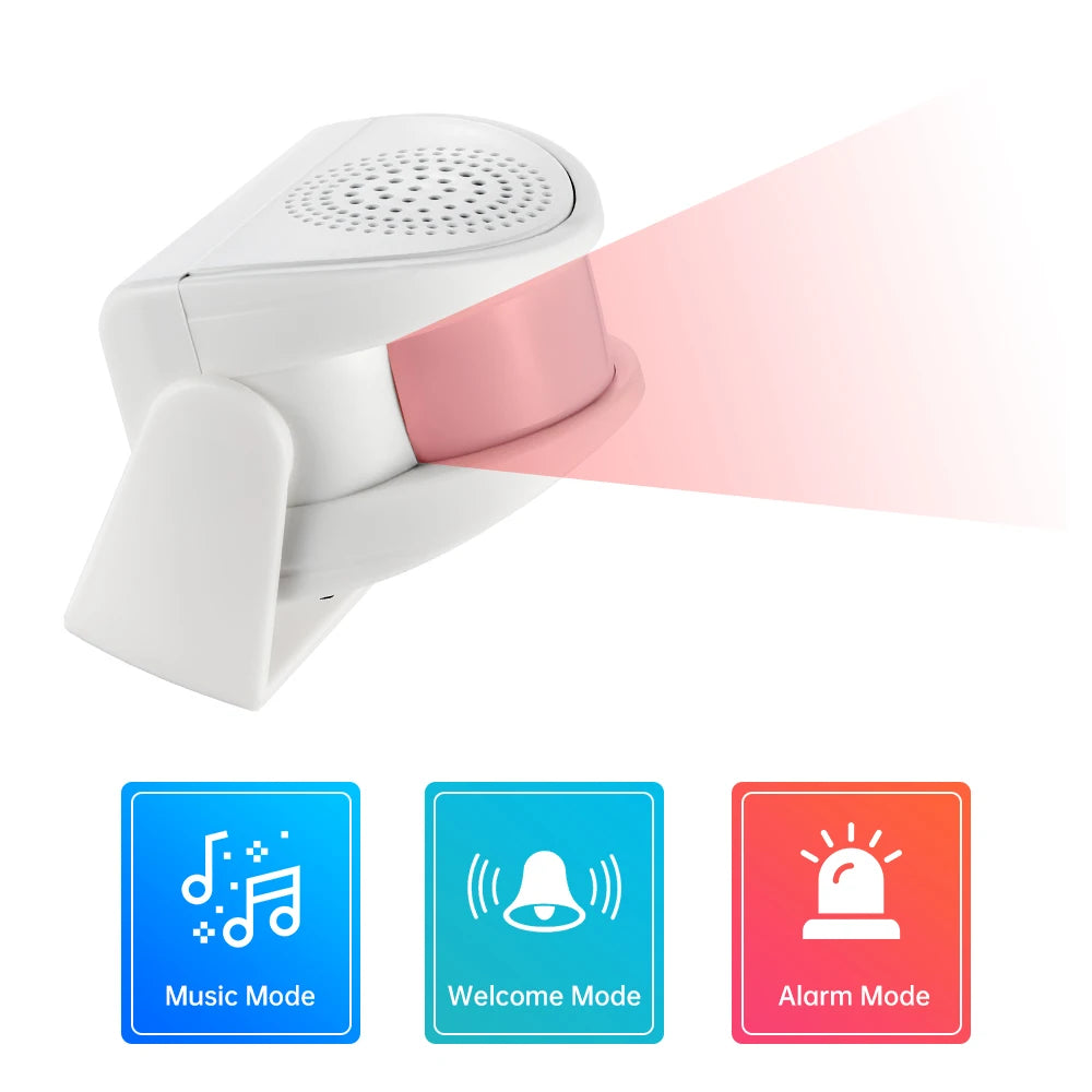 Wireless PIR Motion Sensor Alarm Welcome Chime for Indoor Safety