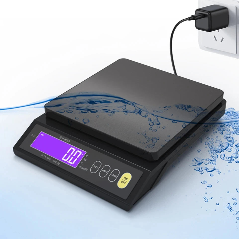 USB-Rechargeable Digital Kitchen Scale - Capacity Options