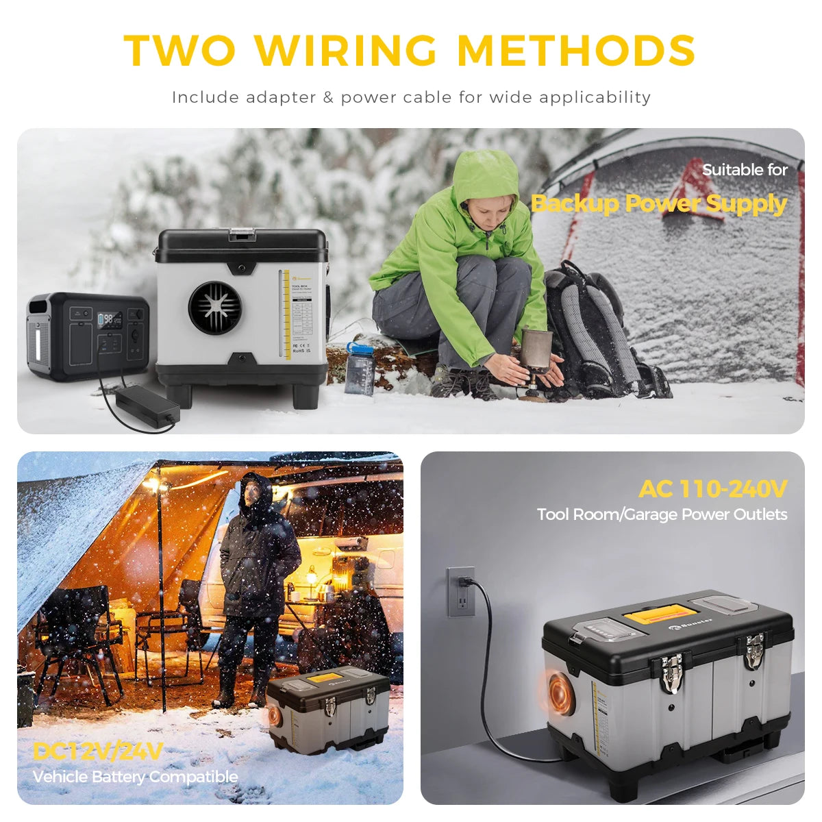 TB10 8KW Alet Kutusu Dizel Hava Isıtıcısı Termostat ve Kablosuz Denetim ile