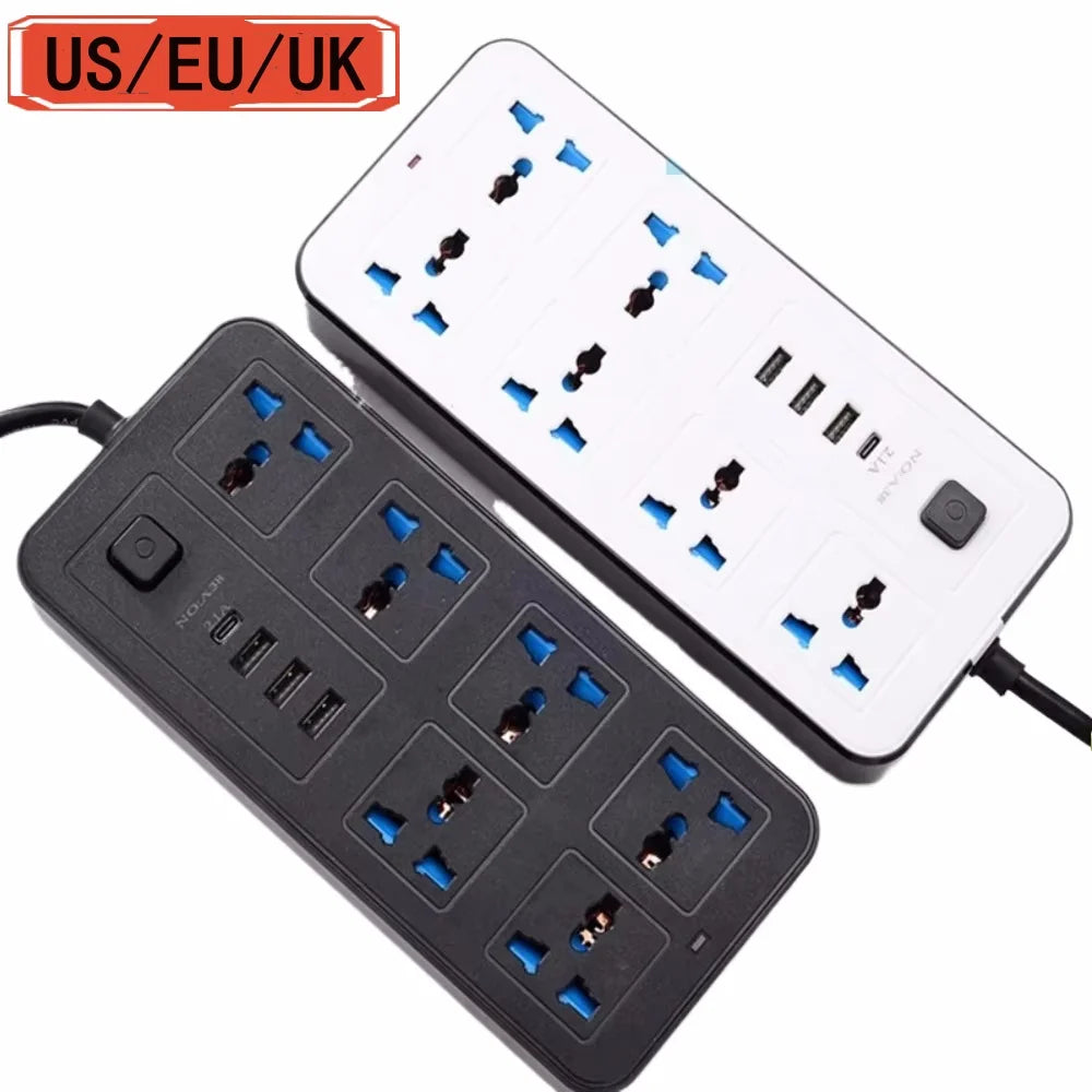Extensão elétrica com USB e USB-C