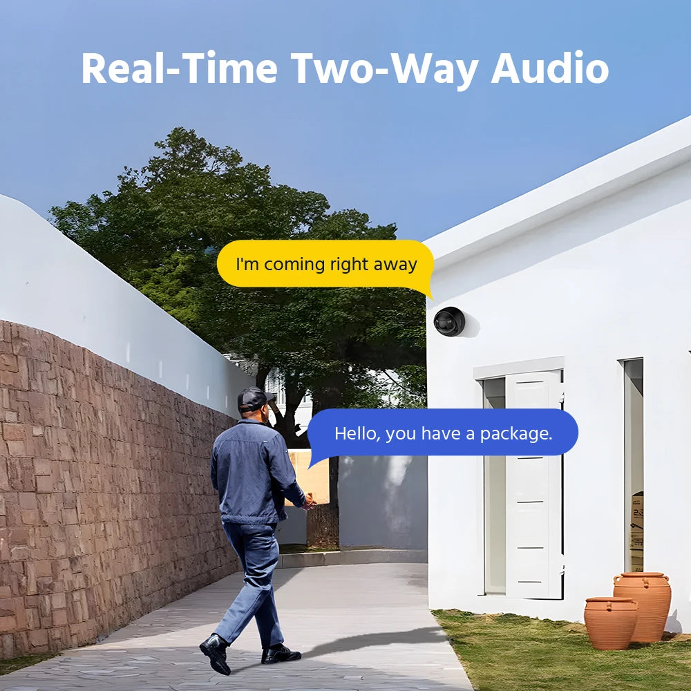 4K 8MP 180° Dual Lens Security Camera with Color Night Vision